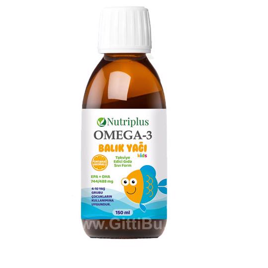Nutrıplus Omega3 Balık Yağı Portakal Aromalı 150Ml