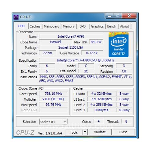 Intel Core İ7-4790 İşlemci 8M Önbellek 3.60(4.00 Ghz Oc) İşlemci