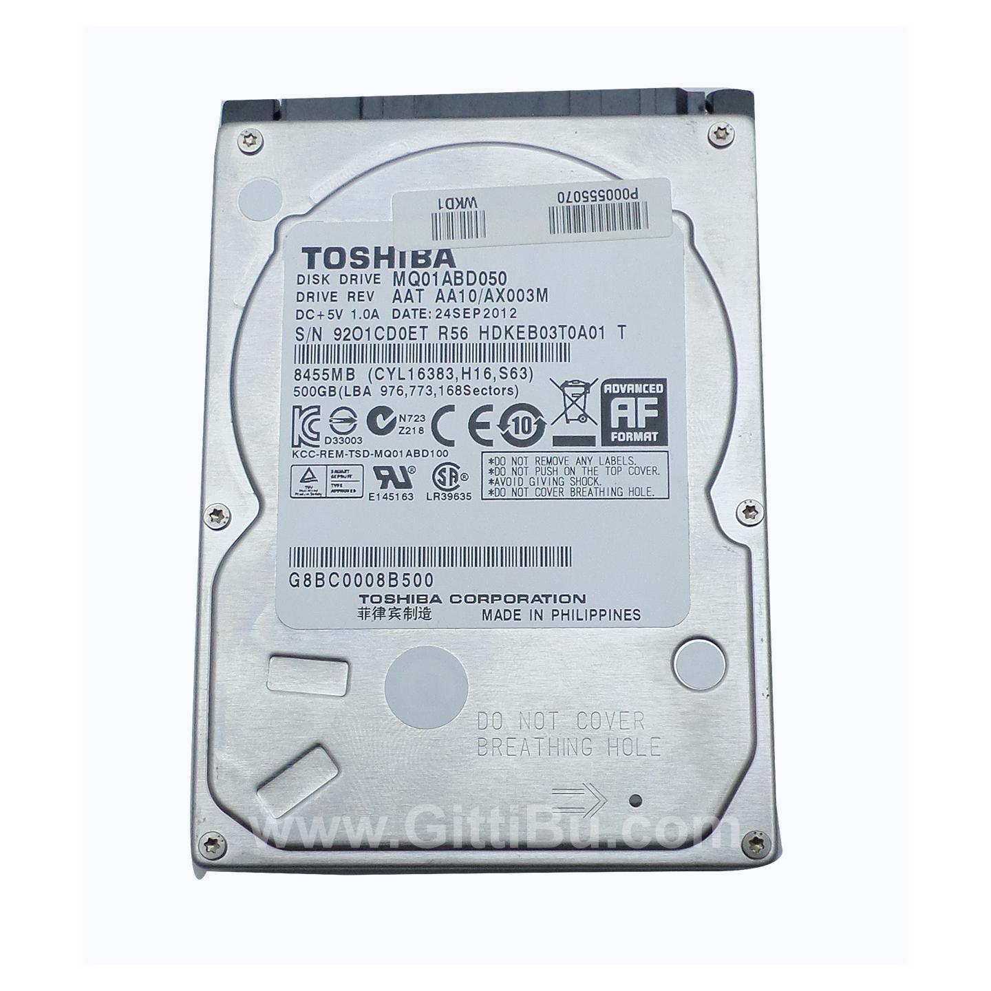 Toshiba Mq01abd050 500Gb Sata 3 Hdd